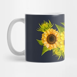 Sunflower Painted Mug